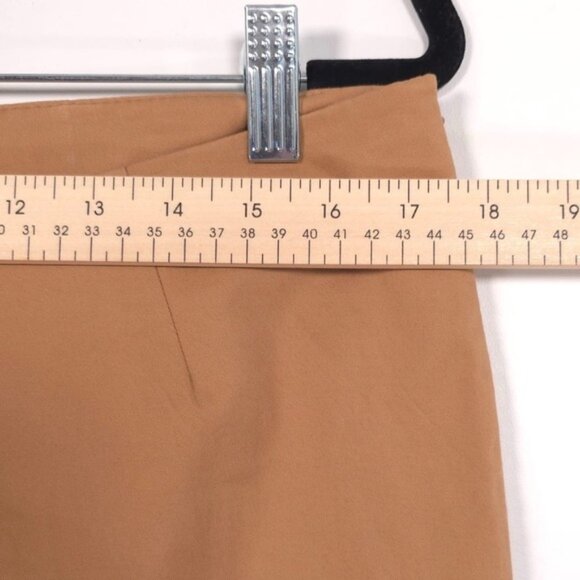 LAFAYETTE 148 Women's Pants Size 14 Stanton Tan Brown Ankle Tapered Leg Slit Hem - Picture 6 of 9